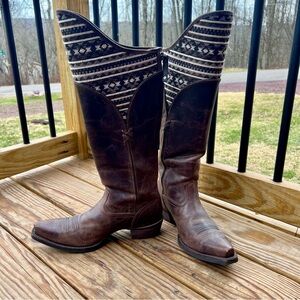 Ariat x Pendleton - Aztec Caldera Knee-high Zip Cowgirl Boots (Size 8)
